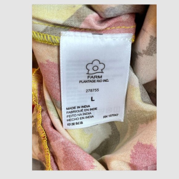 Farm Rio x Anthropologie Fruit Print Jumpsuit, Size L, Wide Leg, One Piece, NWT - Picture 11 of 12